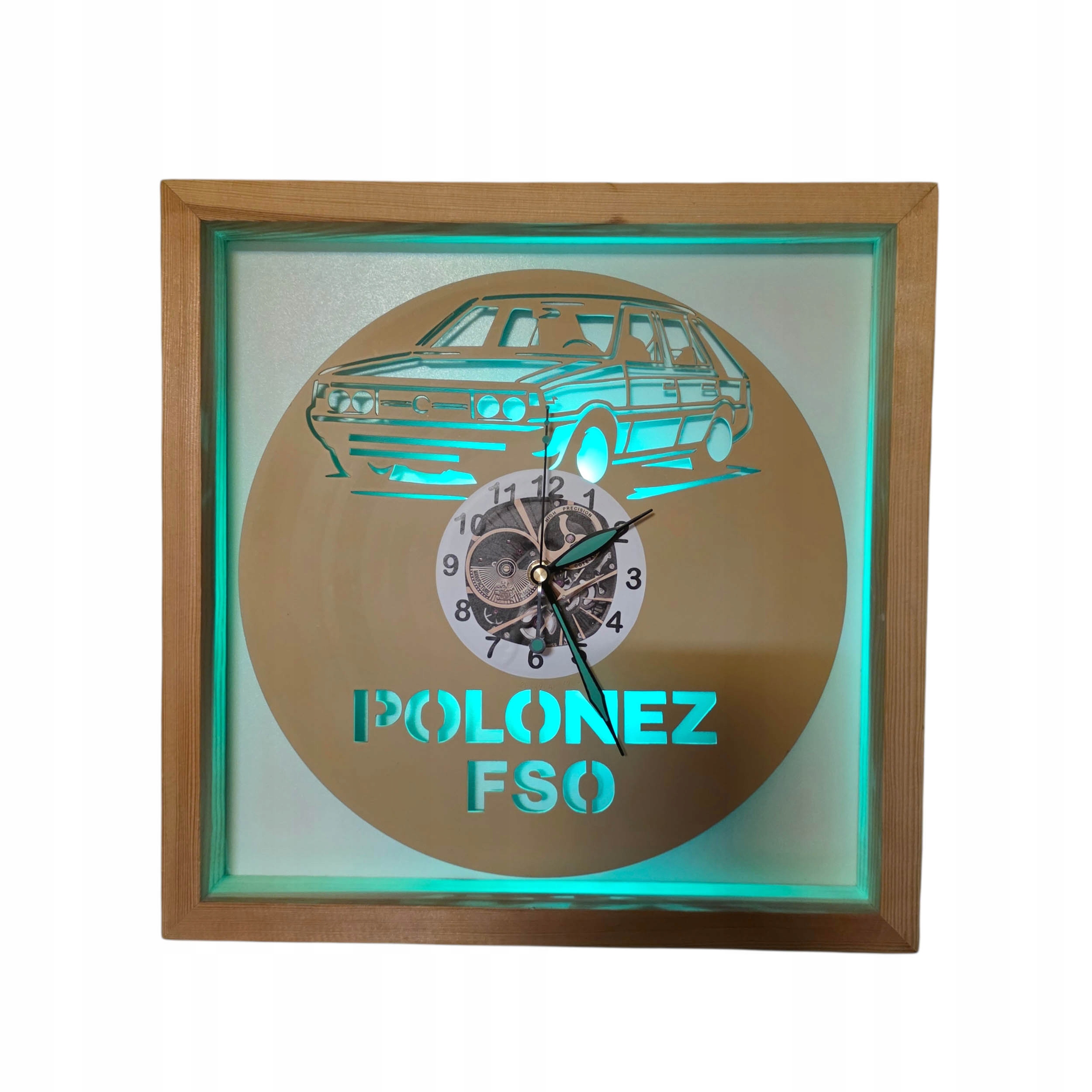 Polonez Fso Farebný nástenný hodinový rámik 35x35 cm Lrd Rgb bez káblov