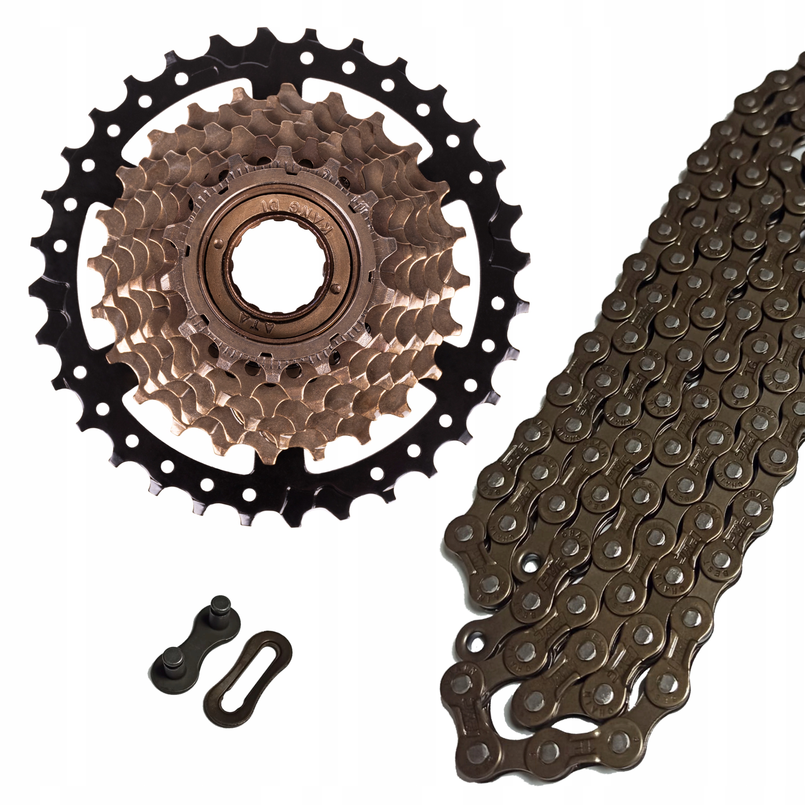 ZESTAW WOLNOBIEG ATA 7-rzędowy 14-32T RANGE + ŁAŃCUCH PYC KOMPLET