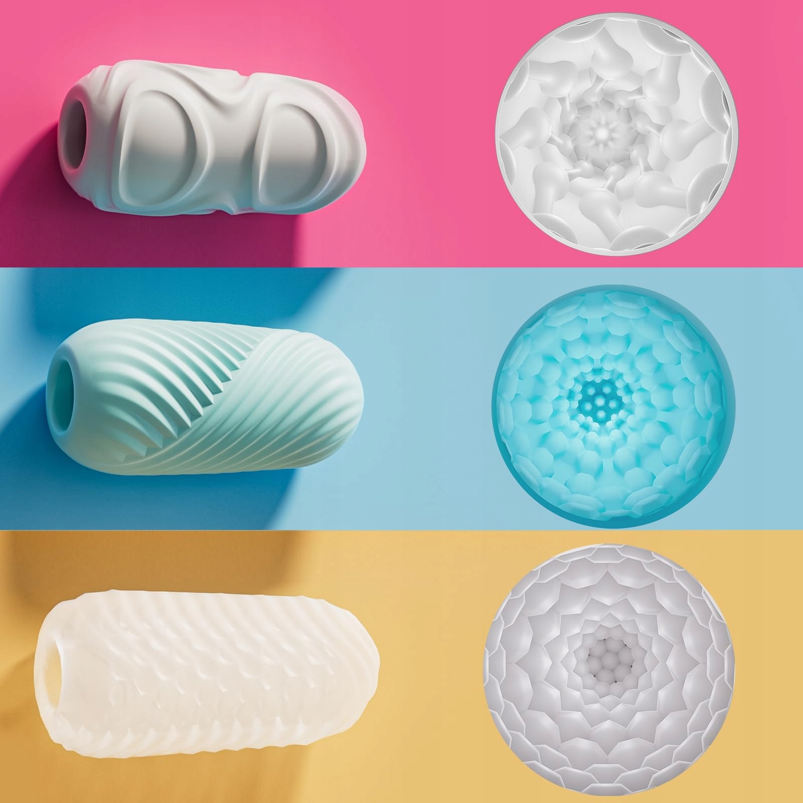 EGG MASTURBATOR Silikonowa Kieszonkowa Waginka Dla Mężczyzn — miniatura 3