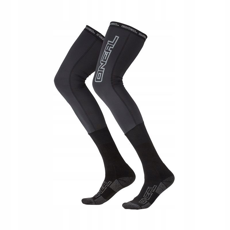 Kolarskie długie skarpety pod ochraniacze ortezy na rower O'neal czarne XL