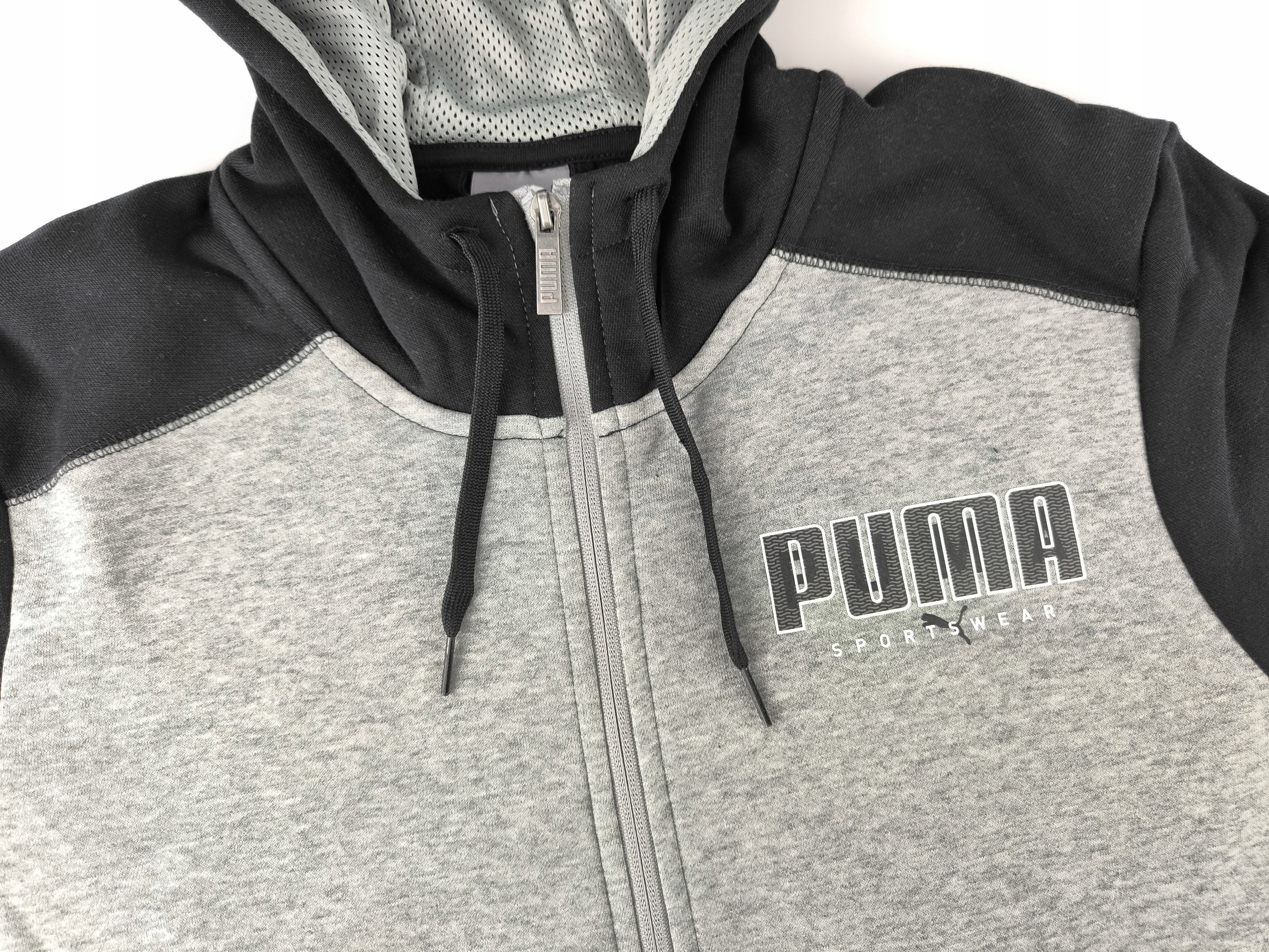 2993 DRES PUMA KOMPLET MĘSKI CZARNY BAWEŁNIANY ROZPINANY Z KAPTUREM S Rozmiar S