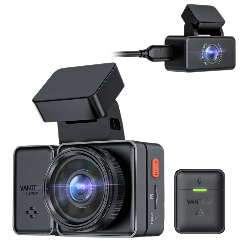 VANTRUE E2 Kamera Samochodowa 2.7K Przód Tył WiFi GPS 512GB 320° — miniatura 10