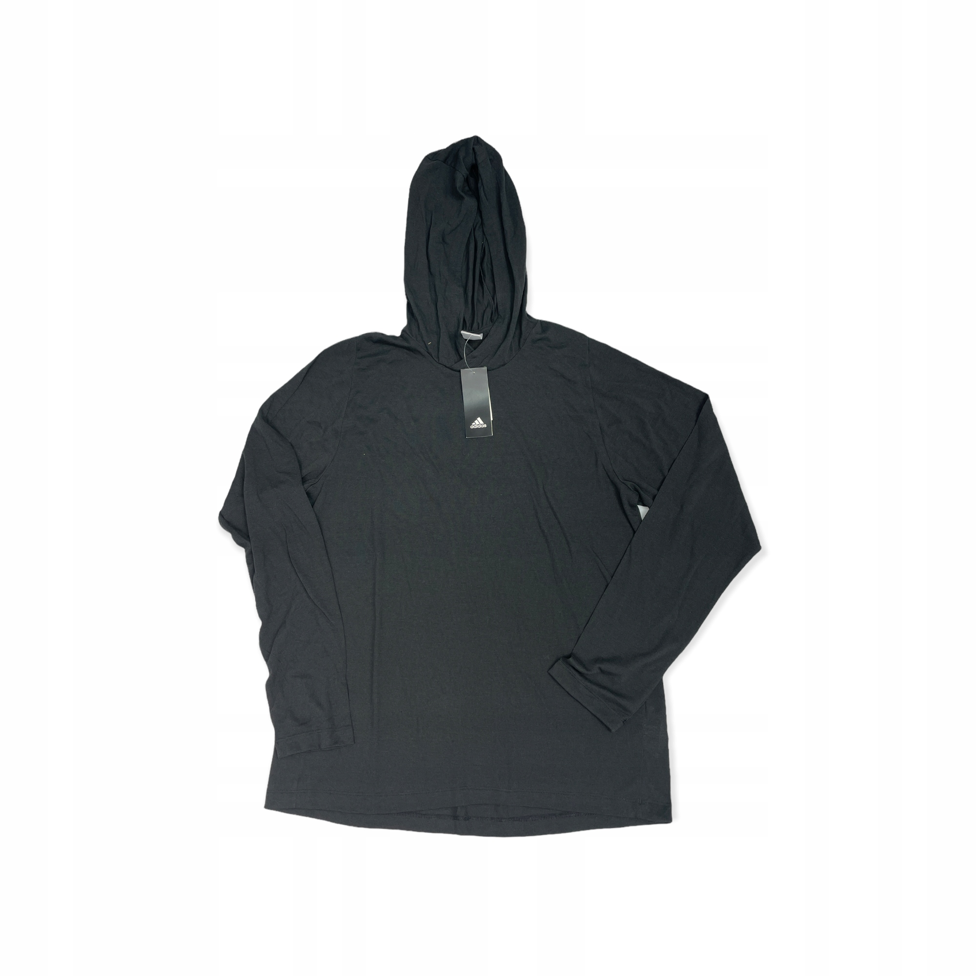 Zatahovací lehká černá pánská mikina s kapuce Adidas M