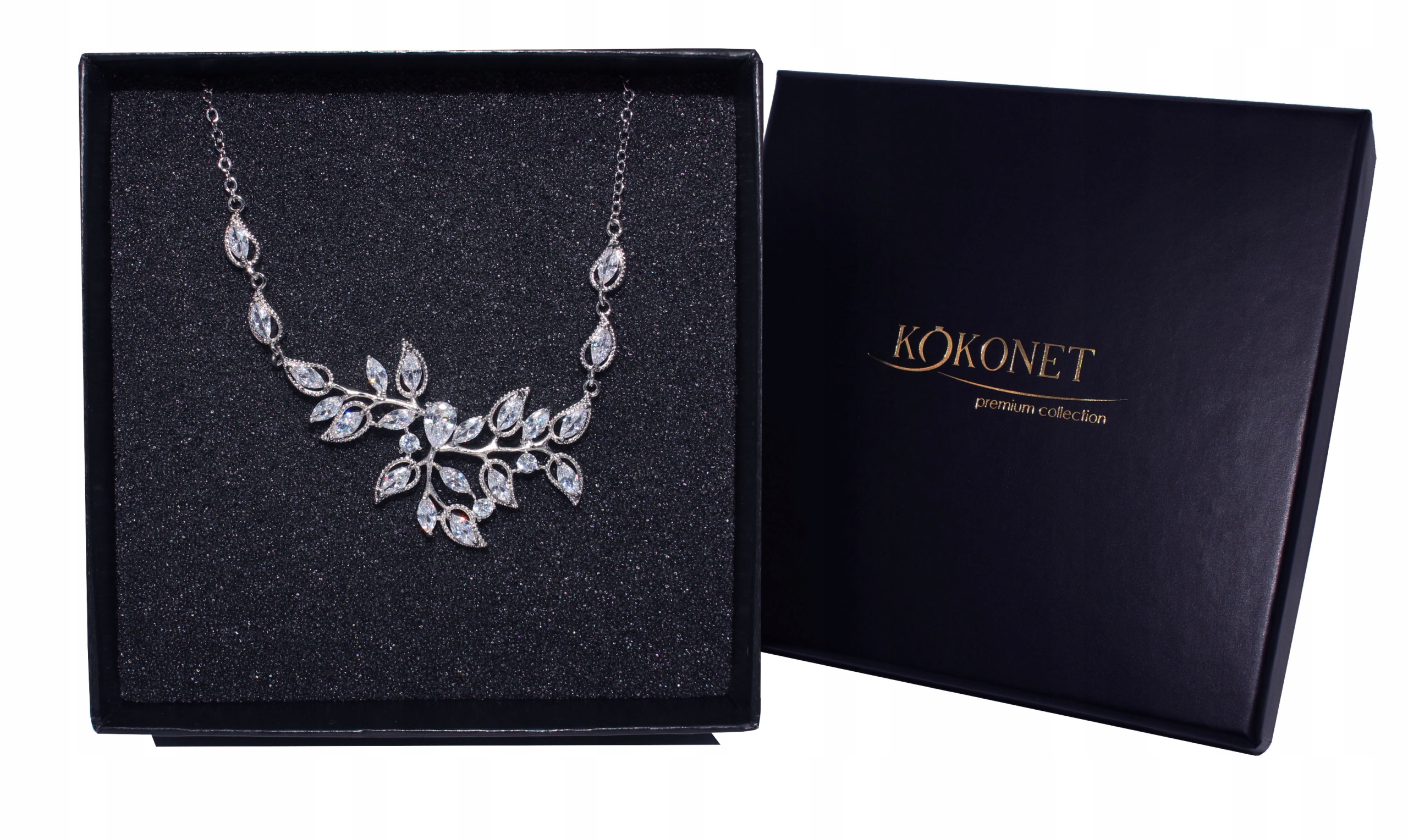 NASZYJNIK srebrny ślubny ozdoba MODNY rustic ślub