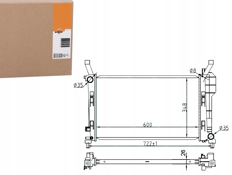 NRF CHŁODNICA MERCEDES A-KLASA W169 B-KLASA W245 0