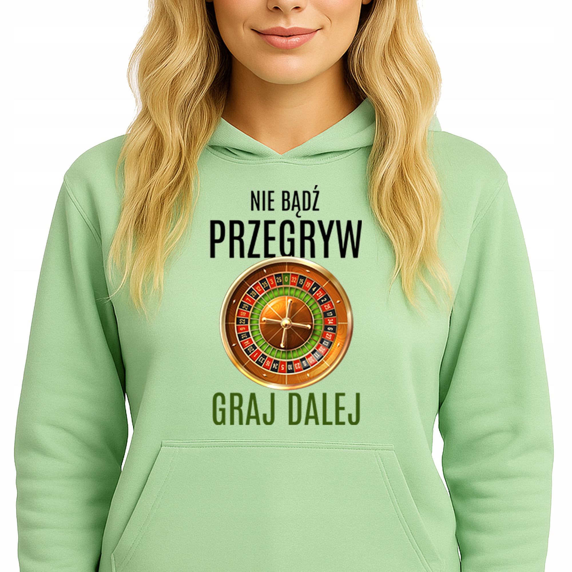 Mikina S Kapucí Zelená Bavlněná Hoodie Módní Nebuď Přehry Vel M