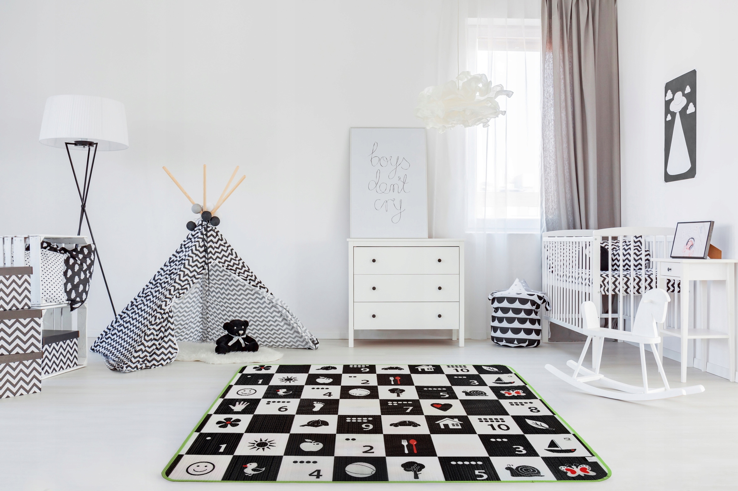 MATA PIANKOWA EDUKACYJNA SZACHOWNICA ALFABET PL Marka Humbi