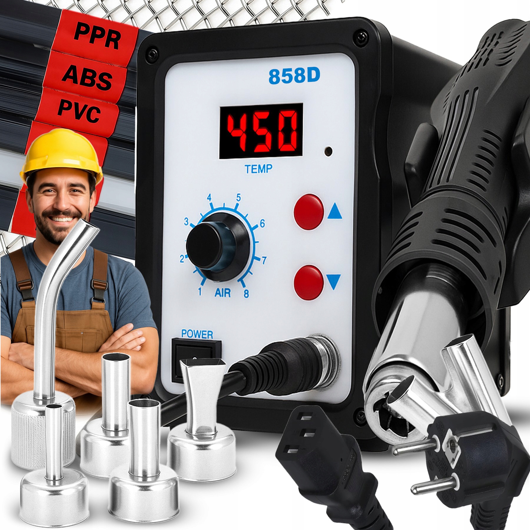 Svařovací Stroj Na Plasty, Pájecí Stanice Air 858D, Svařovací Stroj Na Plasty Pojiva