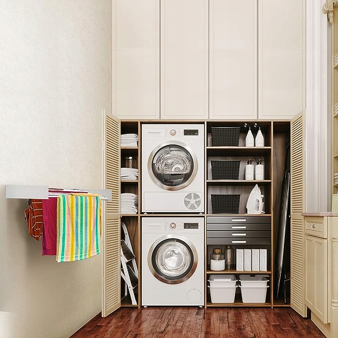 Suszarka Ścienna Rozkładana Na Pranie Biała 80cm Waga 3.2 kg