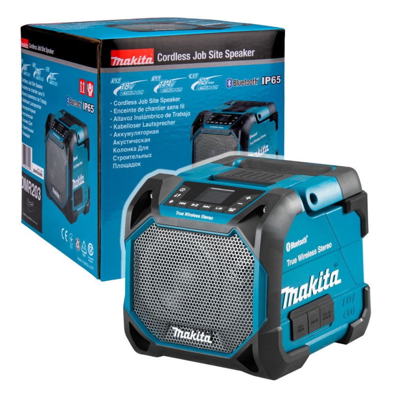 Makita DMR203 akumulatorowy głośnik bezprzewodowy Bluetooth IP65 Body