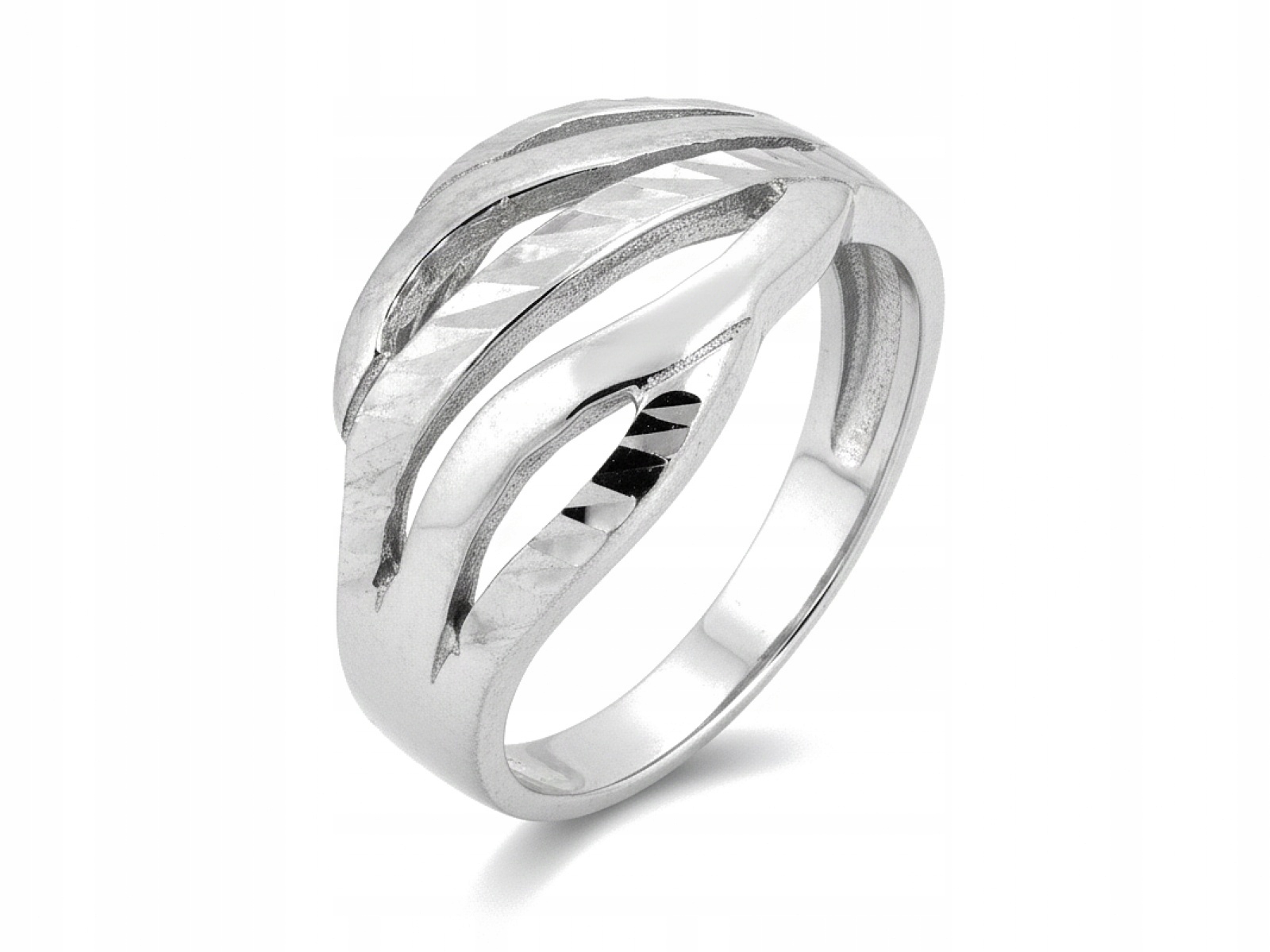 Prstýnek ze stříbra 925 s diamantovým vzorem jako dárek pro ni r18