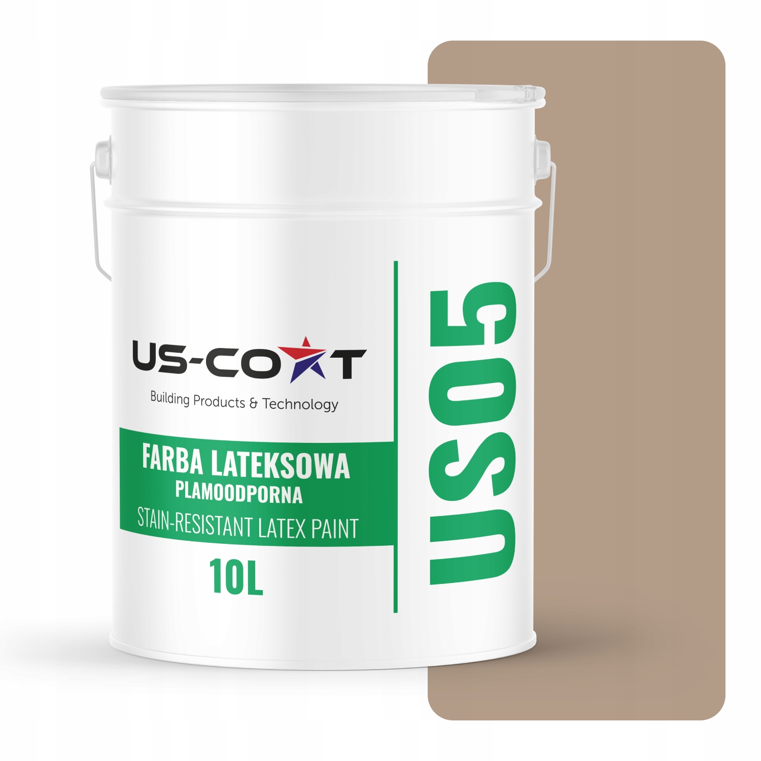 Latexová Farba Odolná Voči Škvrnám, Orechová Farba H4934 10L, Matná Na Steny Stropov