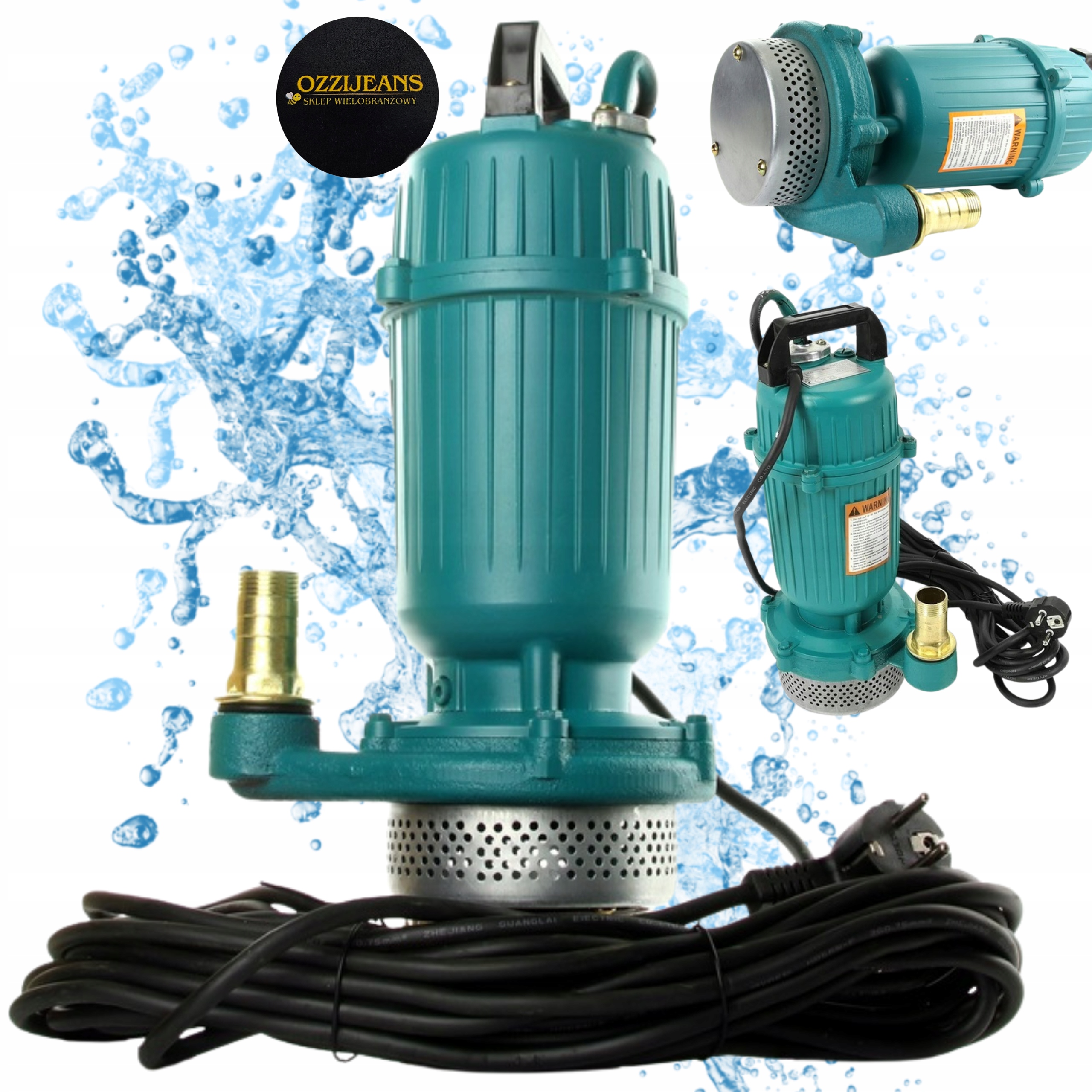 Čerpadlo Na Čistou Špinavou Vodu Ponorné Sítko Septik 2100V 1" Vlepovací