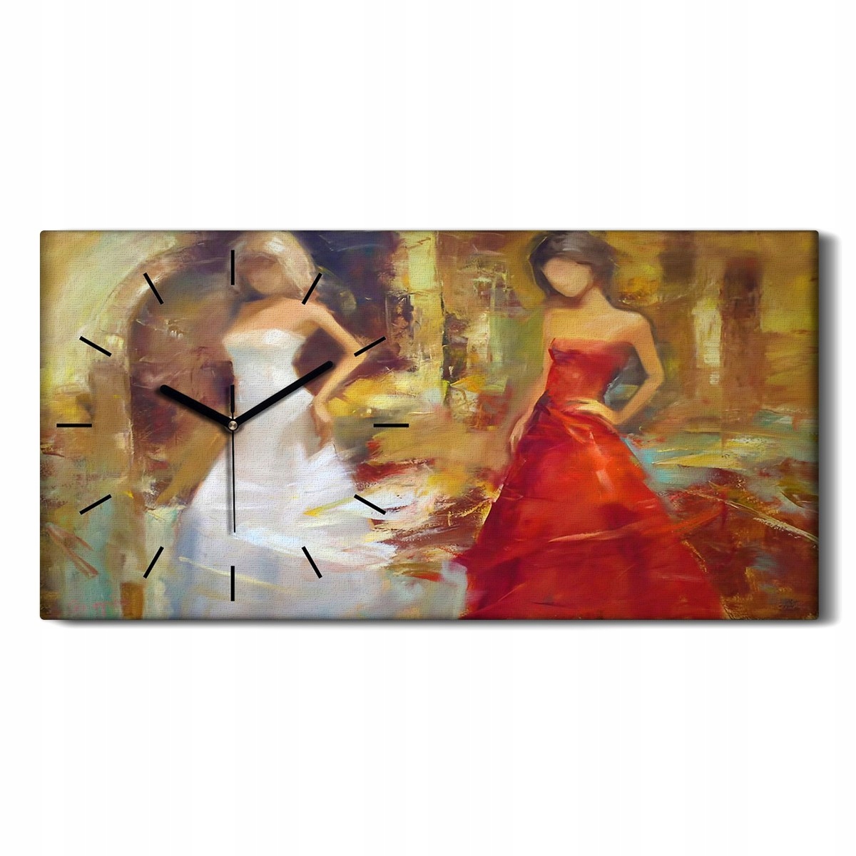 

Sztuka Kobieta Sylwetka 60x30 Zegar canvas wiszący