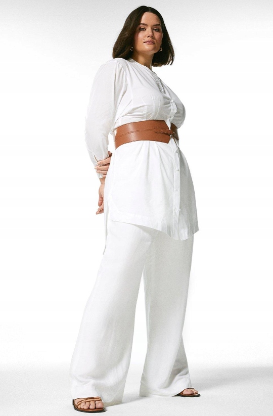 0A1G3_A* Karen Millen Košile Plus Size Bílá 48