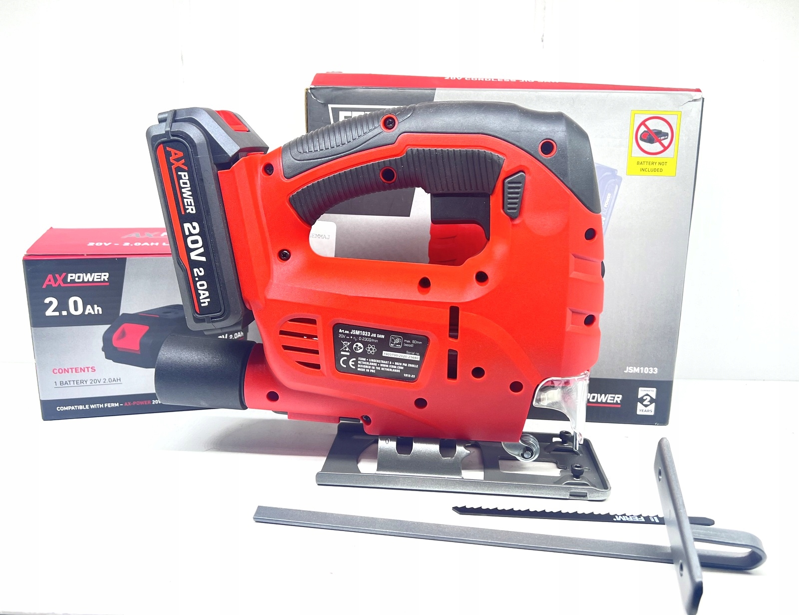 ЛОБЗИК FERM JSM1033 + АКУМУЛЯТОР