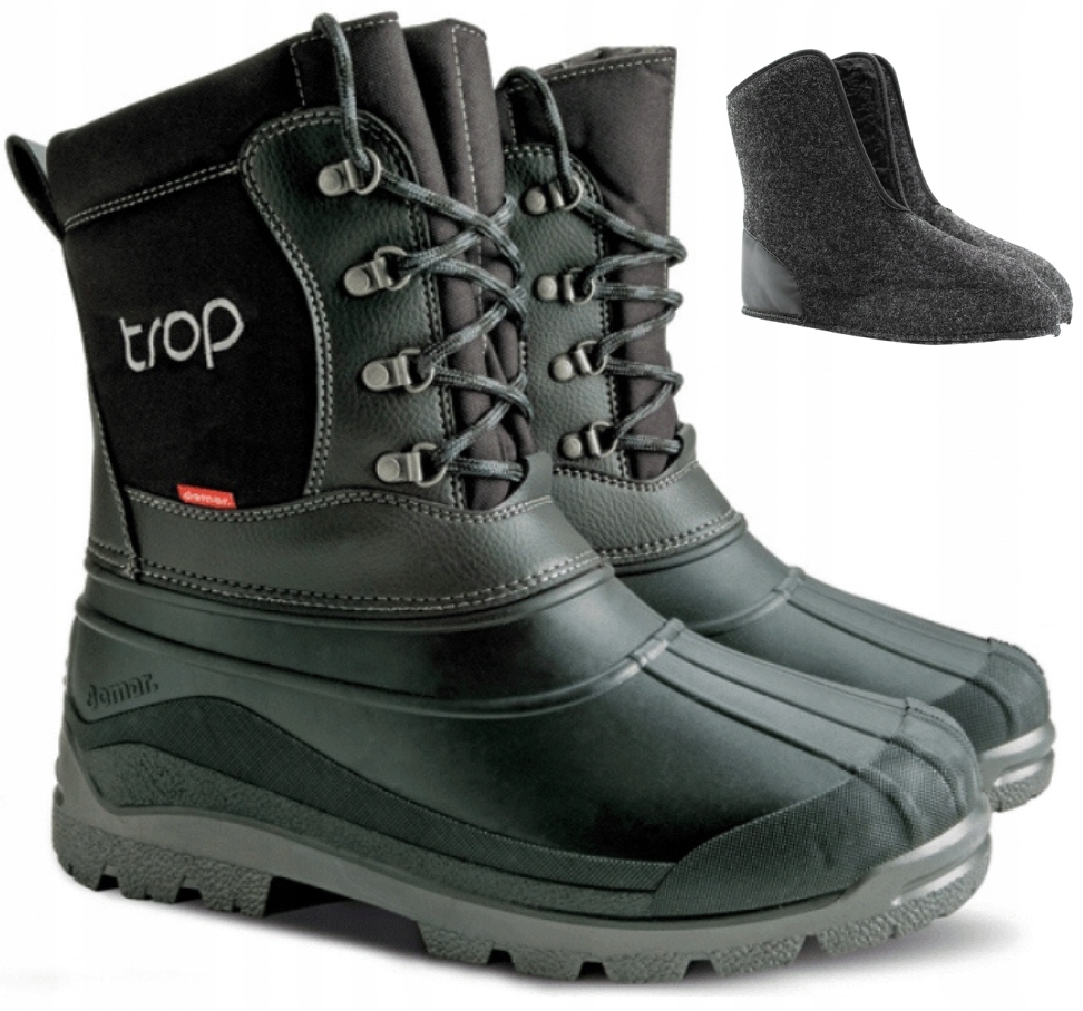 Polské pánské sněhule, zateplené zimní holínky , nepromokavé Demar