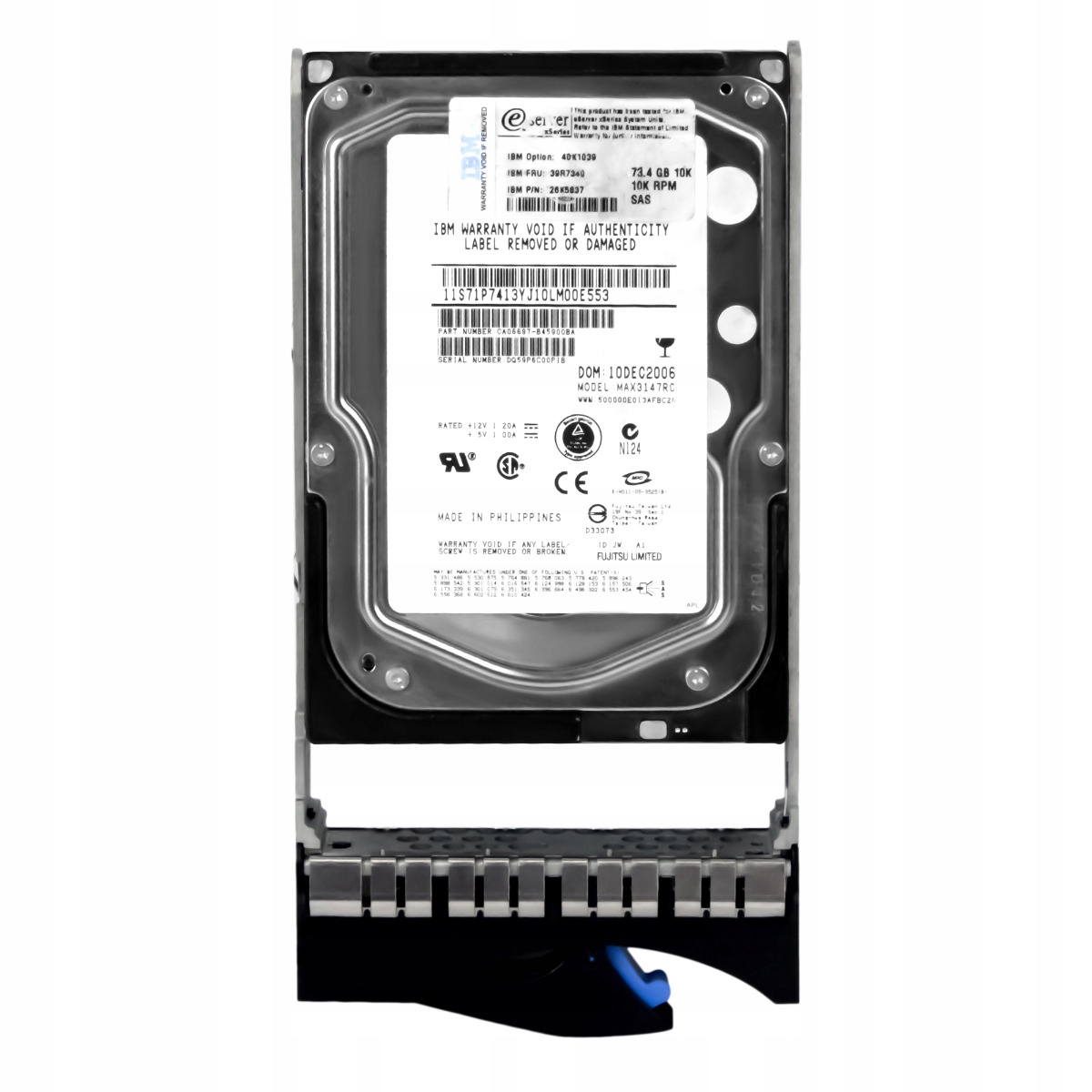 Ibm 39R7340 26K5837 73GB 10K 16MB Sas 3.5" Hdd Serverový pevný disk