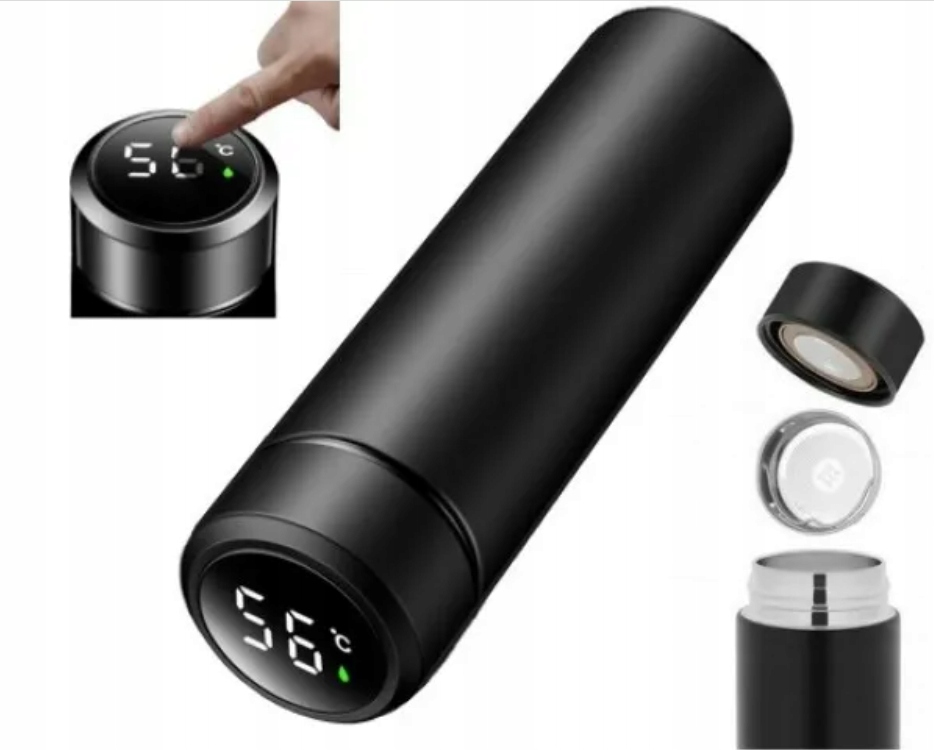 TERMOS SMART KUBEK TERMICZNY TERMOS BIDON LED 500ml DOTYK Marka inna