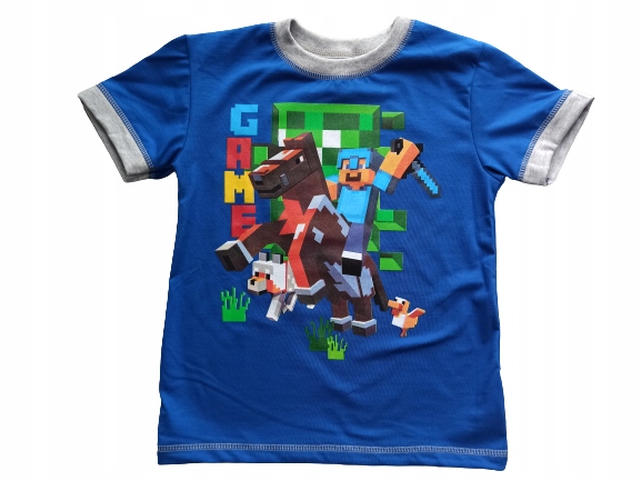 

Bluzka Krótki Rękaw T-shirt Koszulka 152 Minecraft