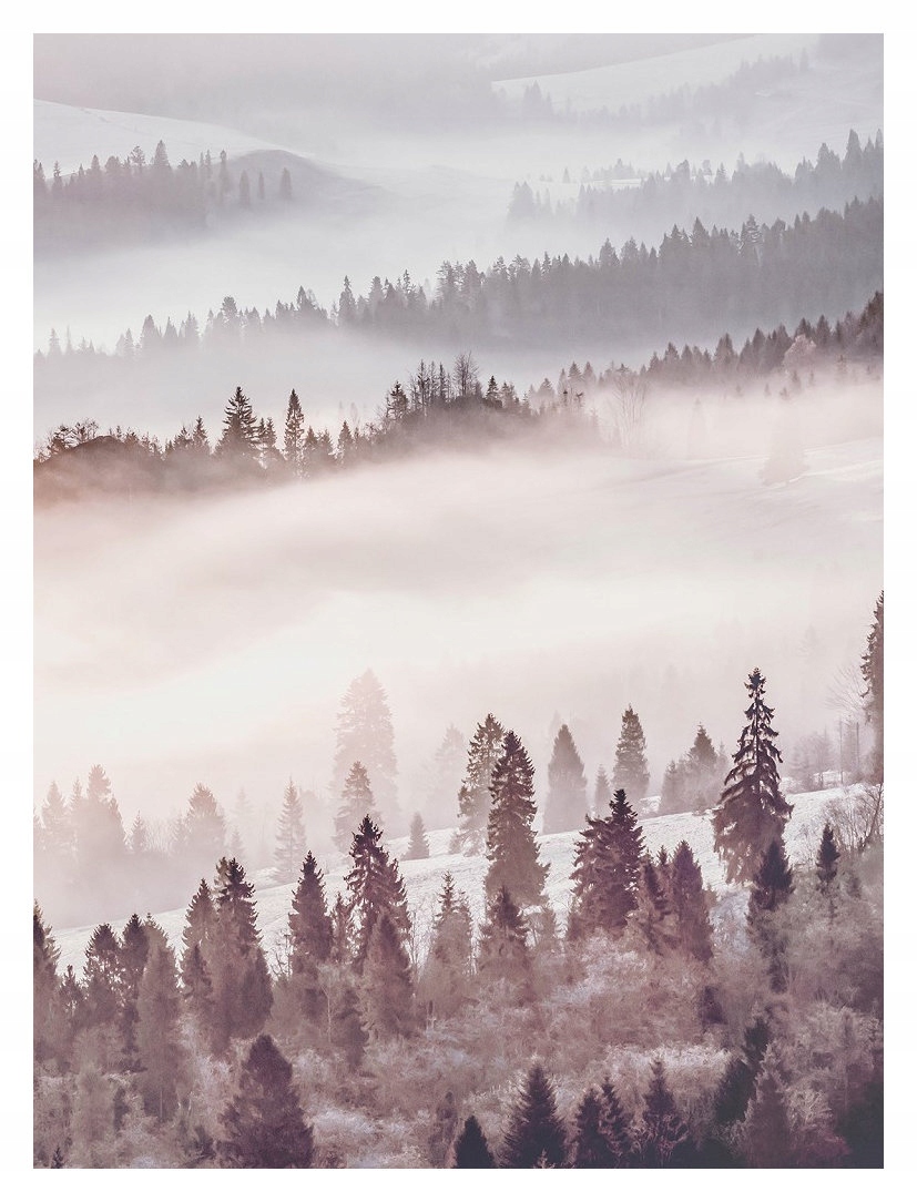 Vliesová fototapeta Hory v mlze krajina klid prostor 206x275 lepidlo