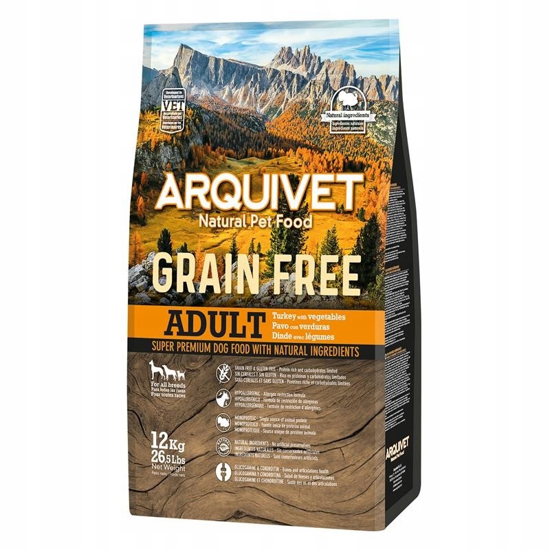 Levně Arquivet Grain Free Krůta se zeleninou 12 kg