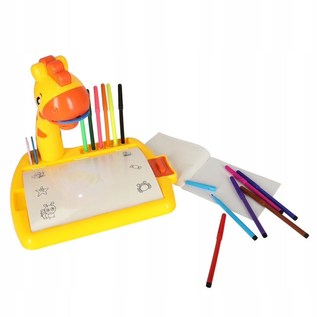 Projektor rzutnik stolik stół do rysowania żyrafa żółta Materiał plastik