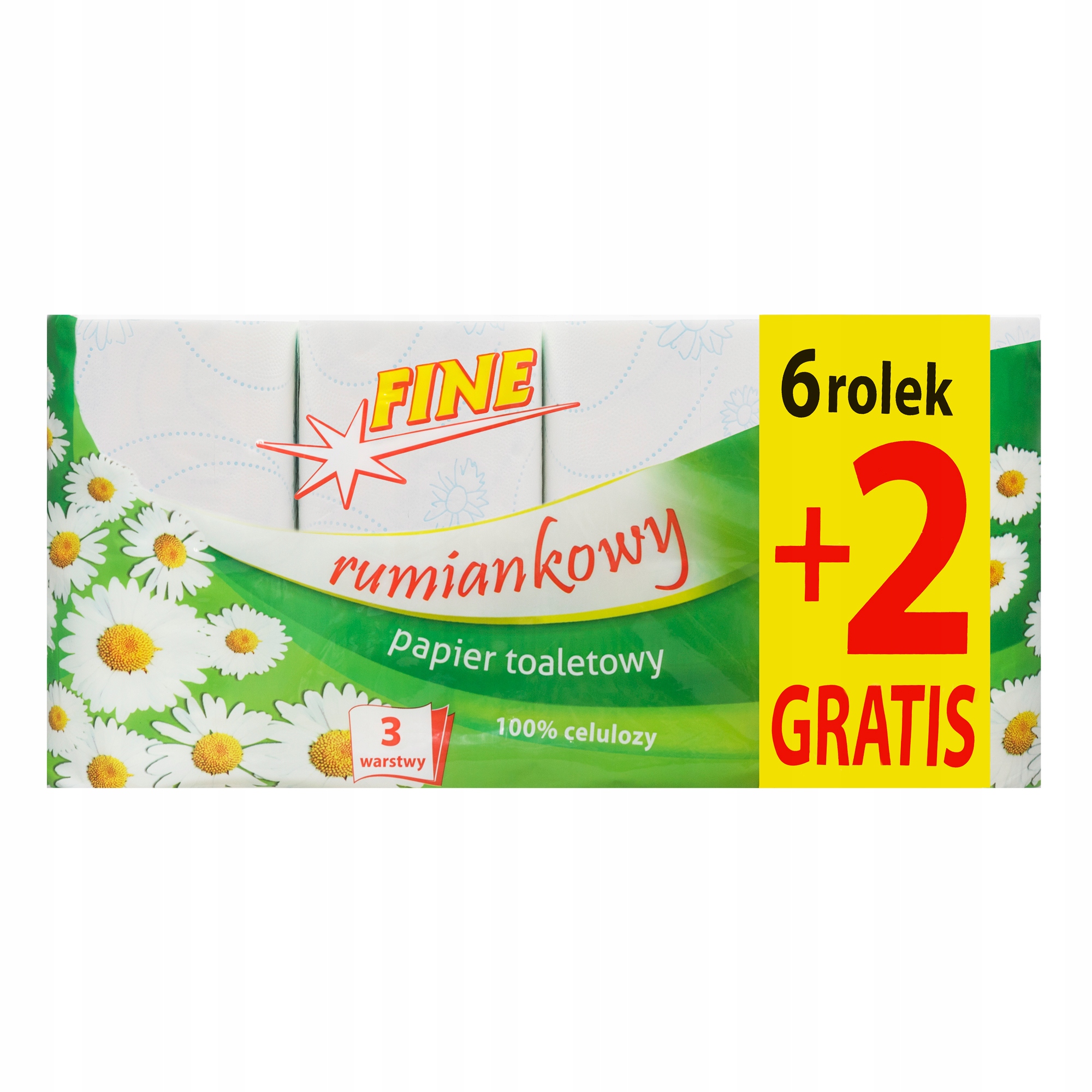 

Papier Toaletowy Rumiankowy 3 Warstwy 8 Rolek Fine