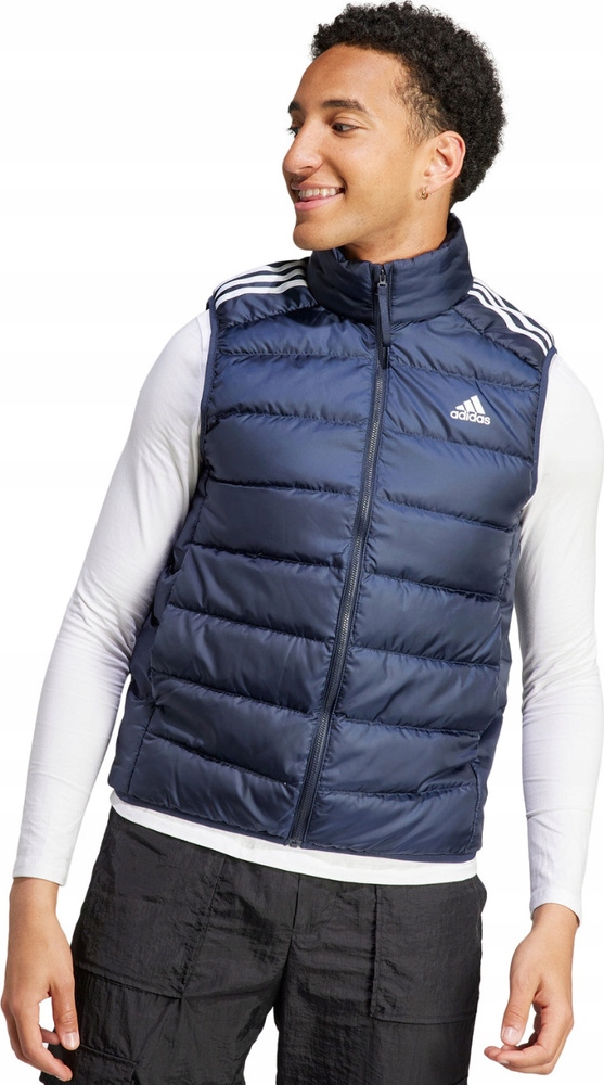 Pánská Vesta Adidas Essentials 3-STRIPES Light Down Tmavě Modrá vel. M