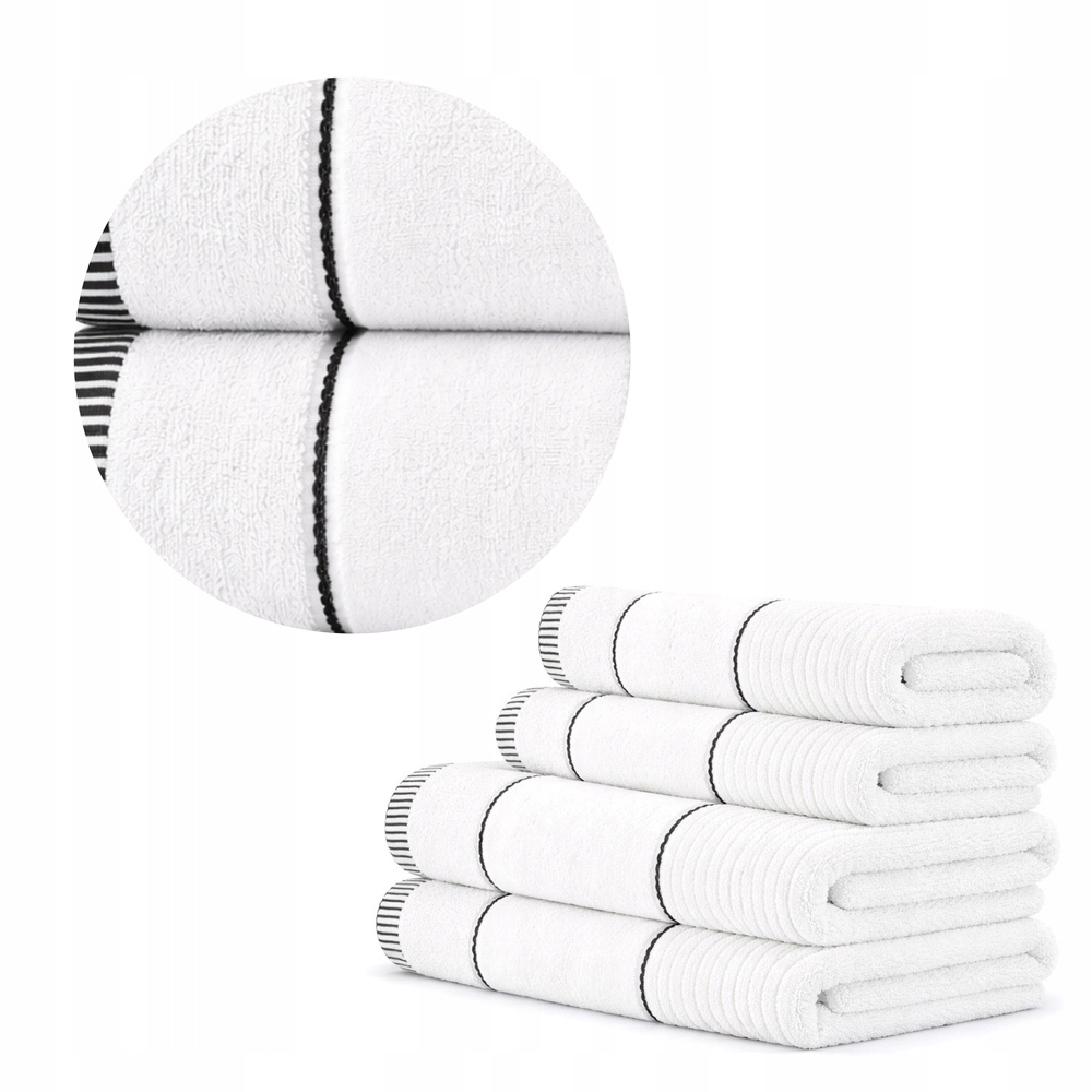 Sada ručníků Teo 4 ks – 2x 70x140 2x 50x90 cm Bavlna 470 g/m2