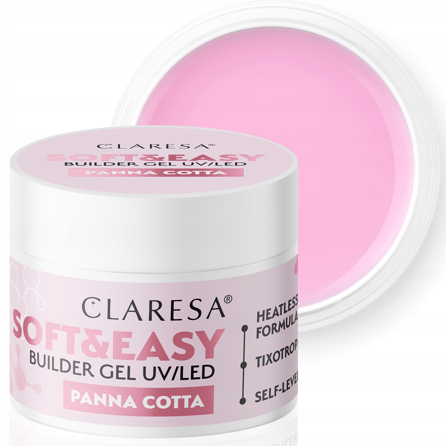 Claresa Stavební Gel Soft&Easy Mléčný Pink 90g Panna Cotta