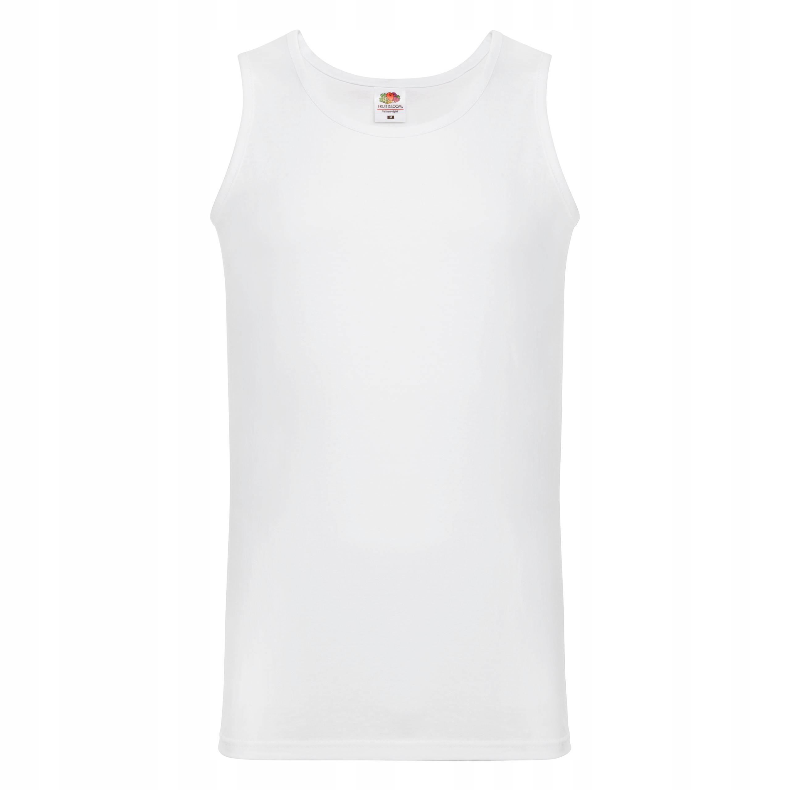 FRUIT OF THE LOOM KOSZULKA NA RAMIĄCZKACH Whit XXL Model Valueweight Athletic