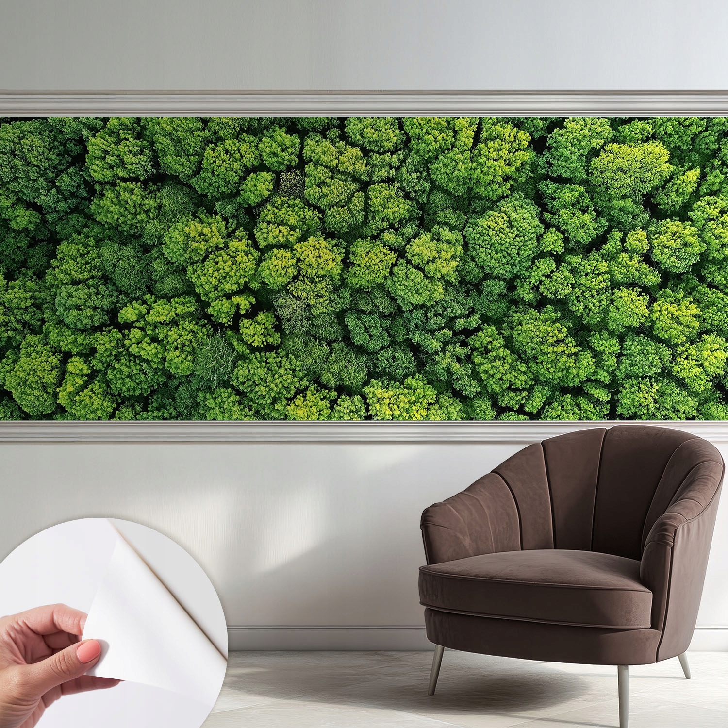 Samolepicí dekorativní fototapeta do ložnice Lesní panorama 250 x 104 cm