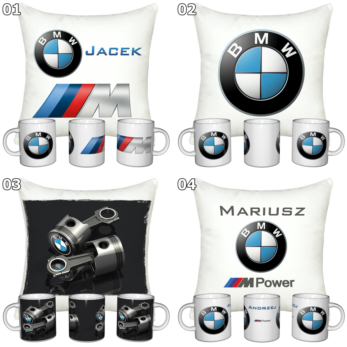 ZESTAW BMW KIEROWCY KUBEK + PODUSZKA + IMIE EAN (GTIN) 5906142350285