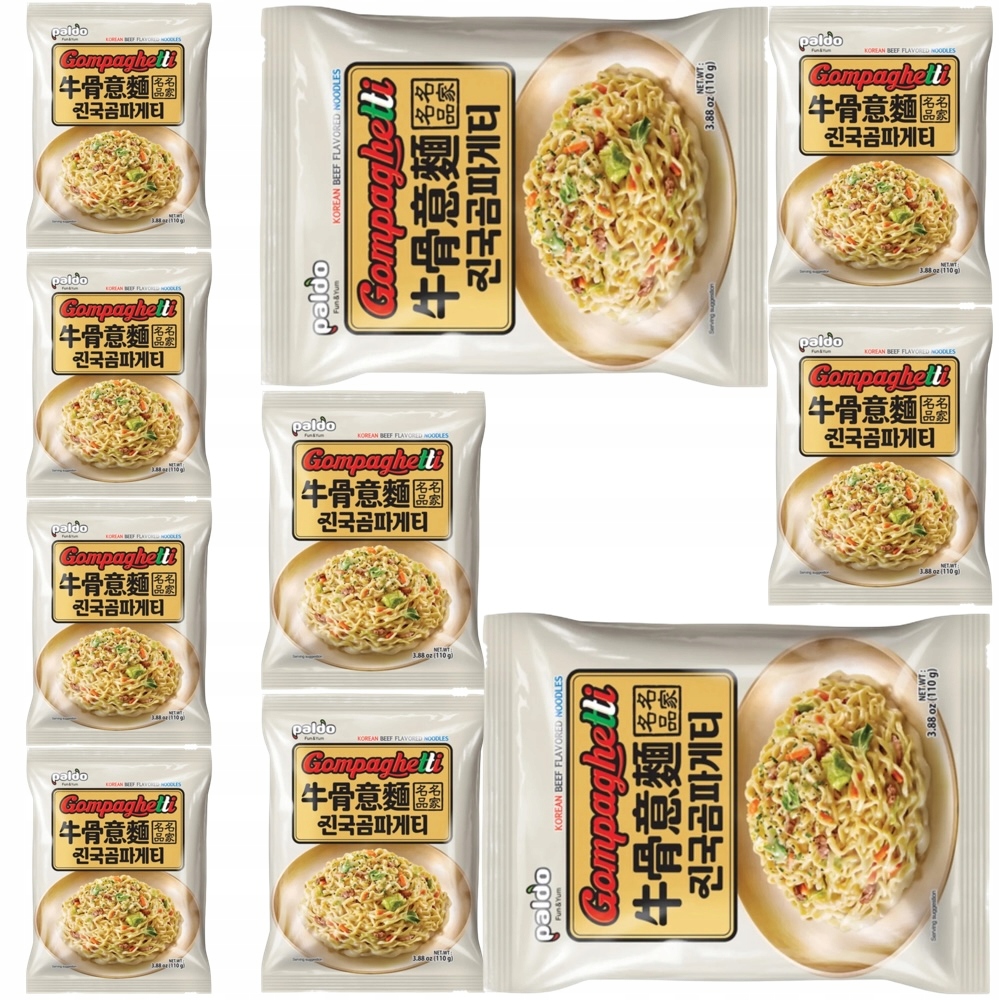 10 x Korejská polévka na těstoviny Instant Ramen Gompaghetti Beef Flav 110 g Paldo