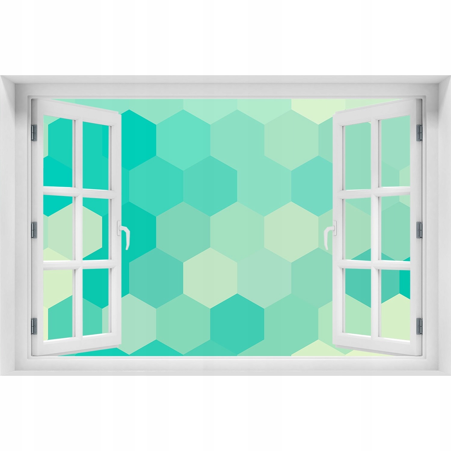 

3D Okno Naklejka na ścianę Geometryczne tło 90x60