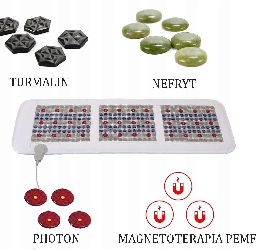 Materac mata turmalinowa magnetyczna Pemf grzejąca photon nefrytowa Gateway