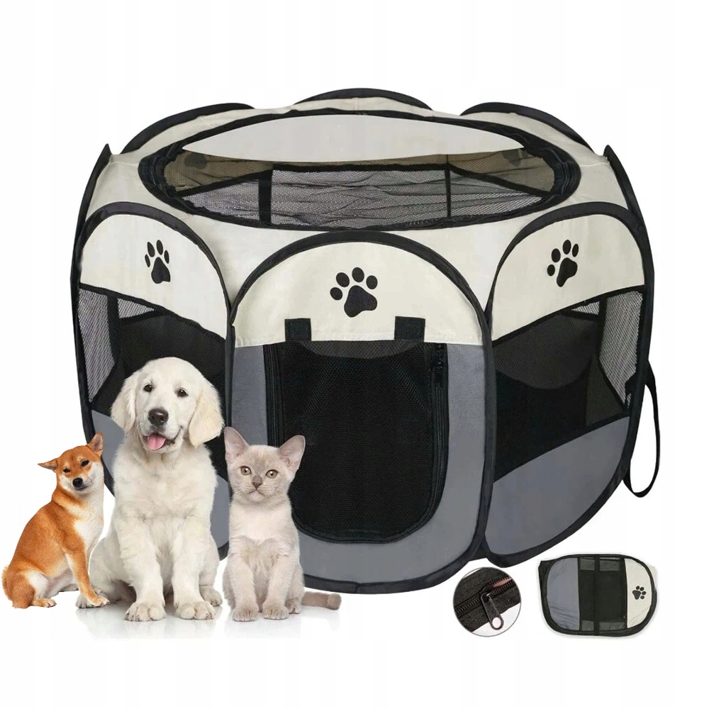 Skládací Stan Kotec Pro Zvířata Osmiúhelníkový Pelíšek S Prostorem