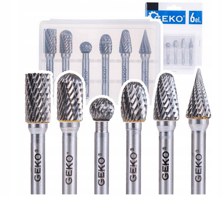 Zestaw frezów trzpieniowych do metalu 6mm 6 sztuk