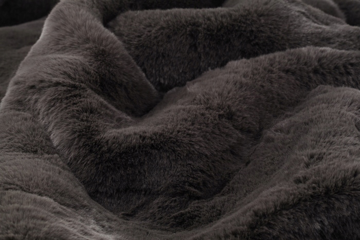 F11 Kožíšek Umělá Kožešina Úplet Grafit 0,7m