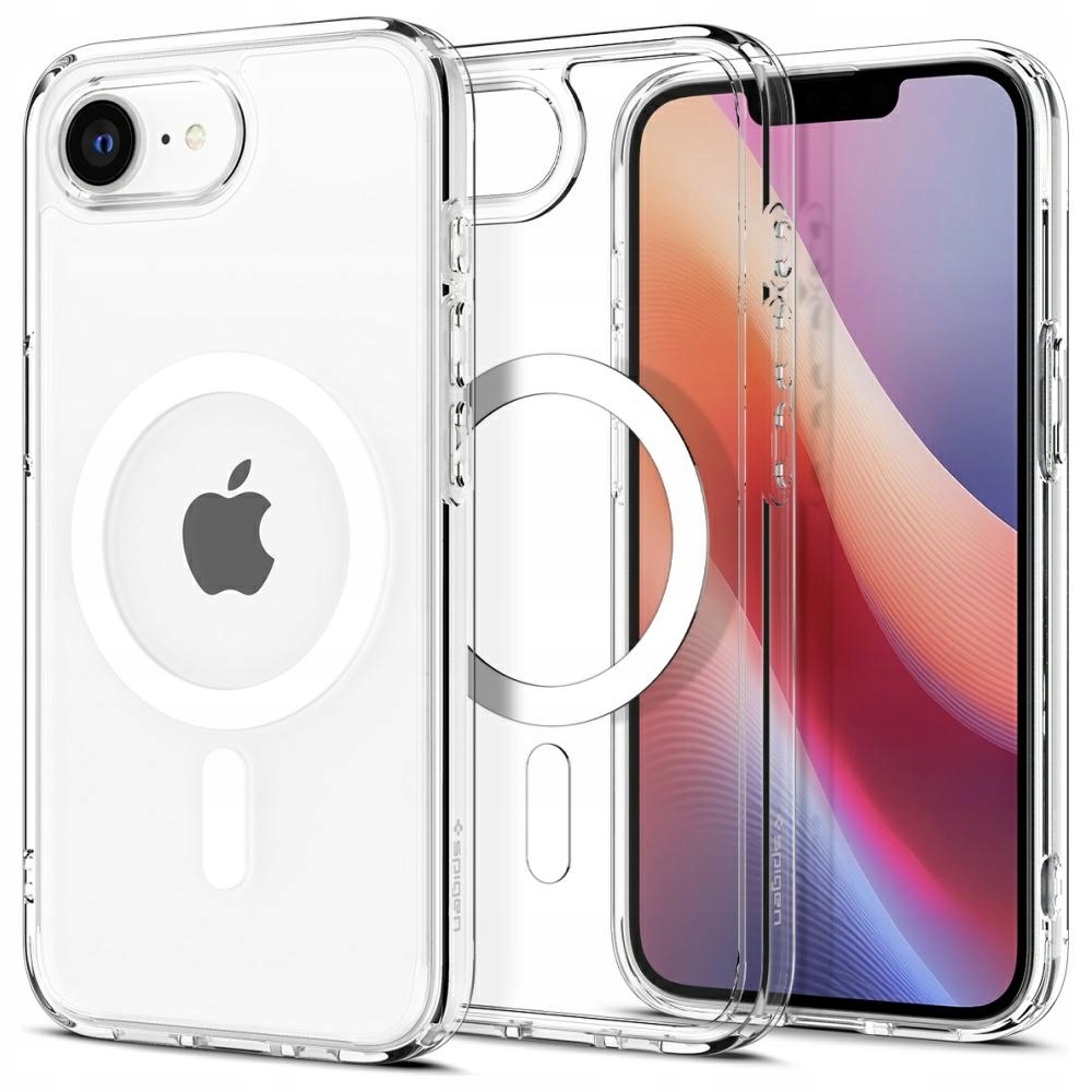 Pouzdro Spigen Ultra Hybrid Mag MagSafe pro iPhone 16e, bílé