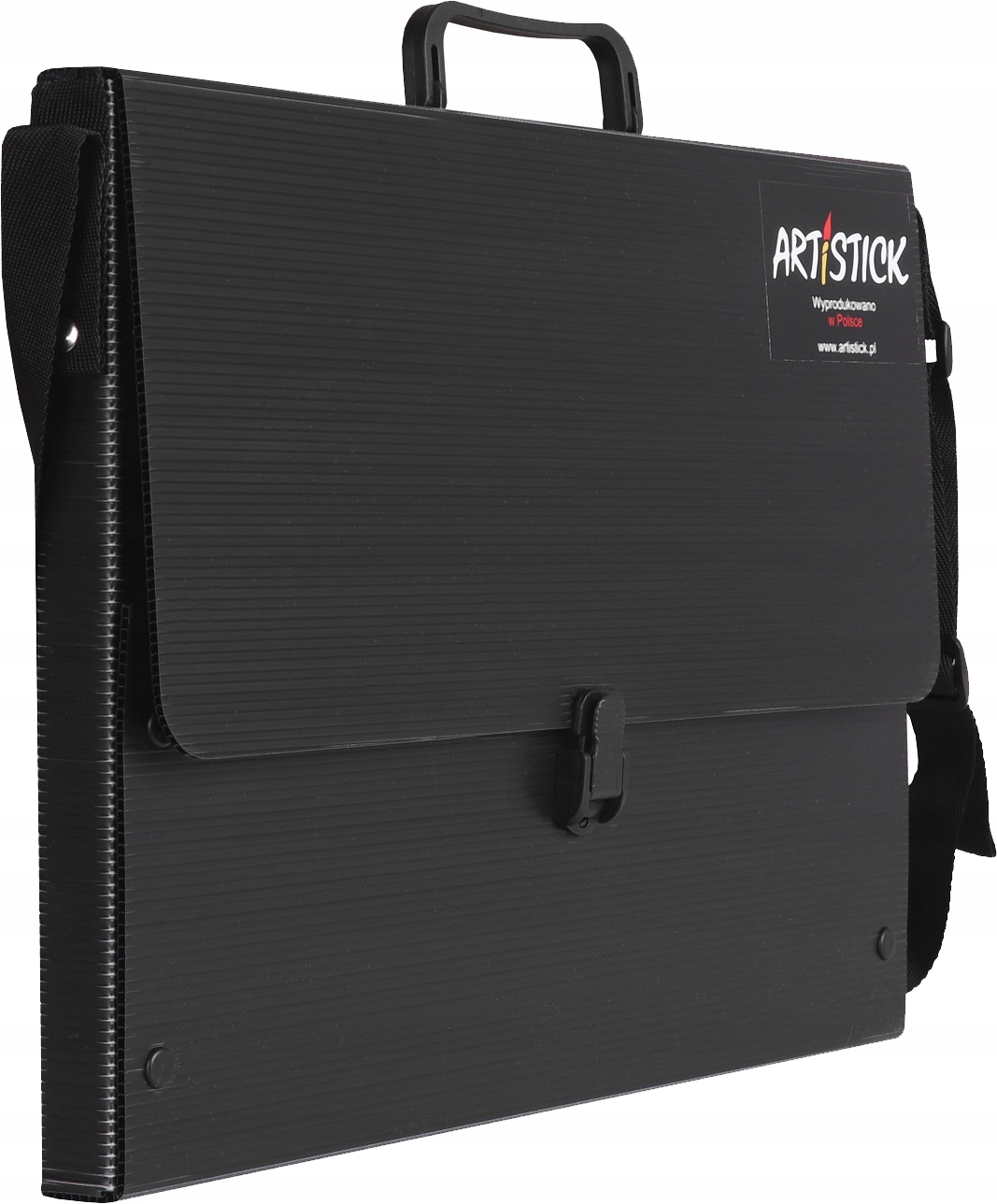 TECZKA Z PASKIEM A3 NA RYSUNKI CZARNA TECZKI