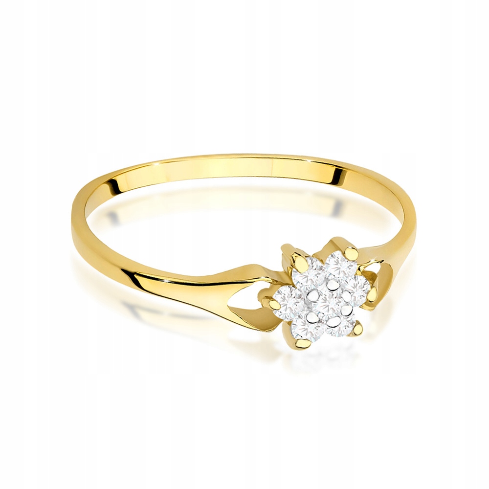 ZŁOTY PIERŚCIONEK 333 KWIATEK z CYRKONIAMI r.13 Marka Marko