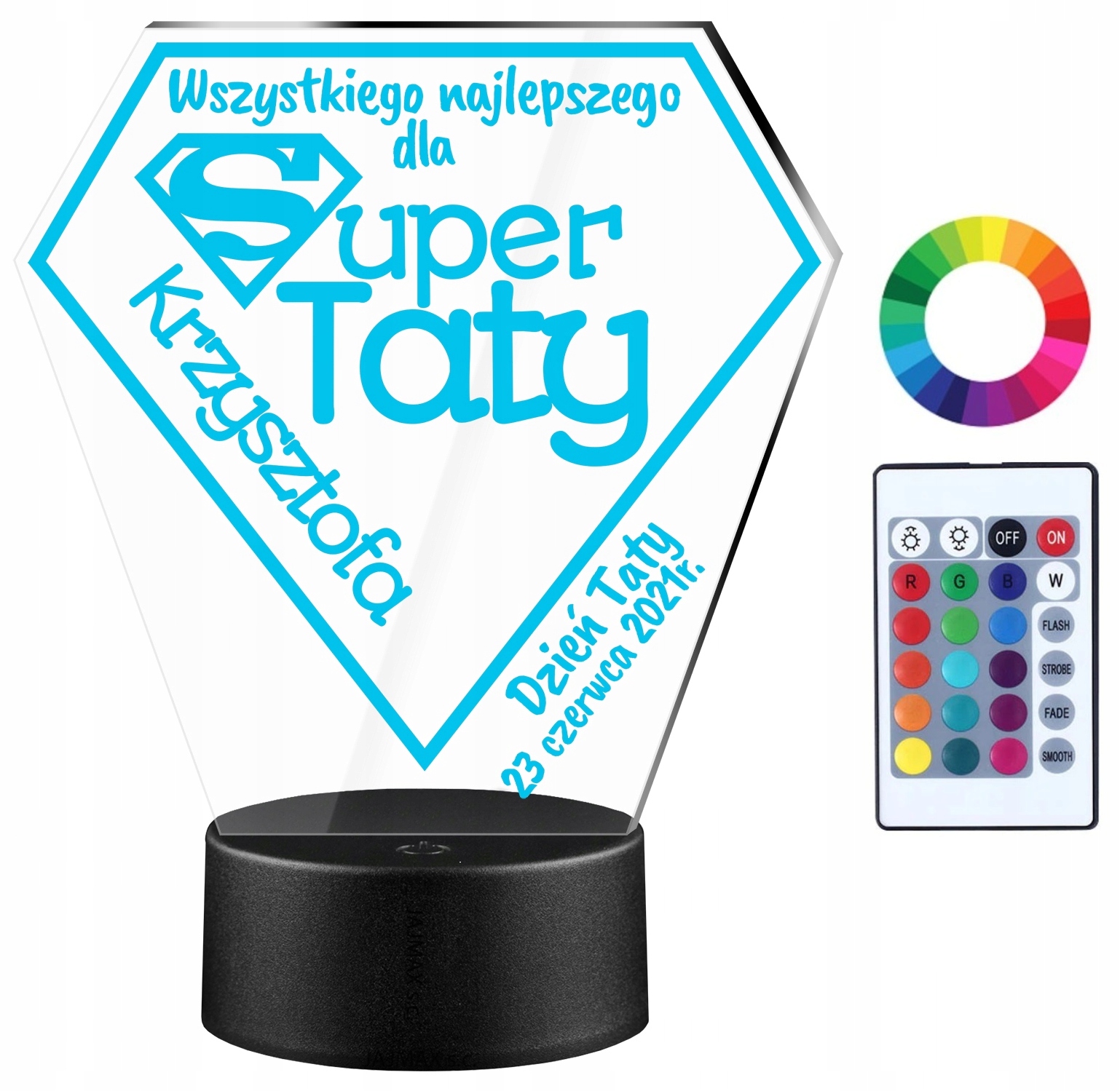 

Lampka Nocna 3D Led na Dzień Ojca Imię