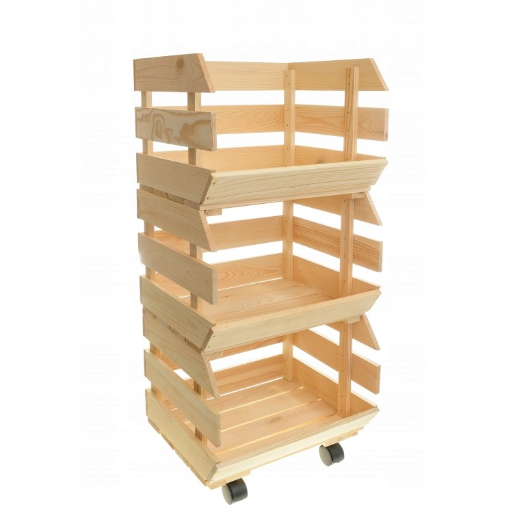 

Regał drewniany na owoce skrzyneczki XL 72cm