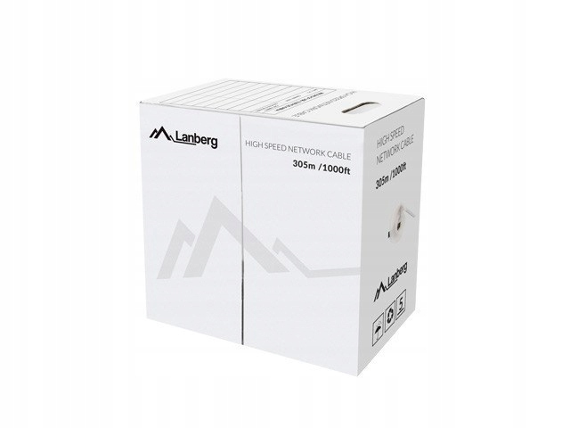 Kabel sieciowy Lanberg LCU5-12CU-0305-R (utp; 305m