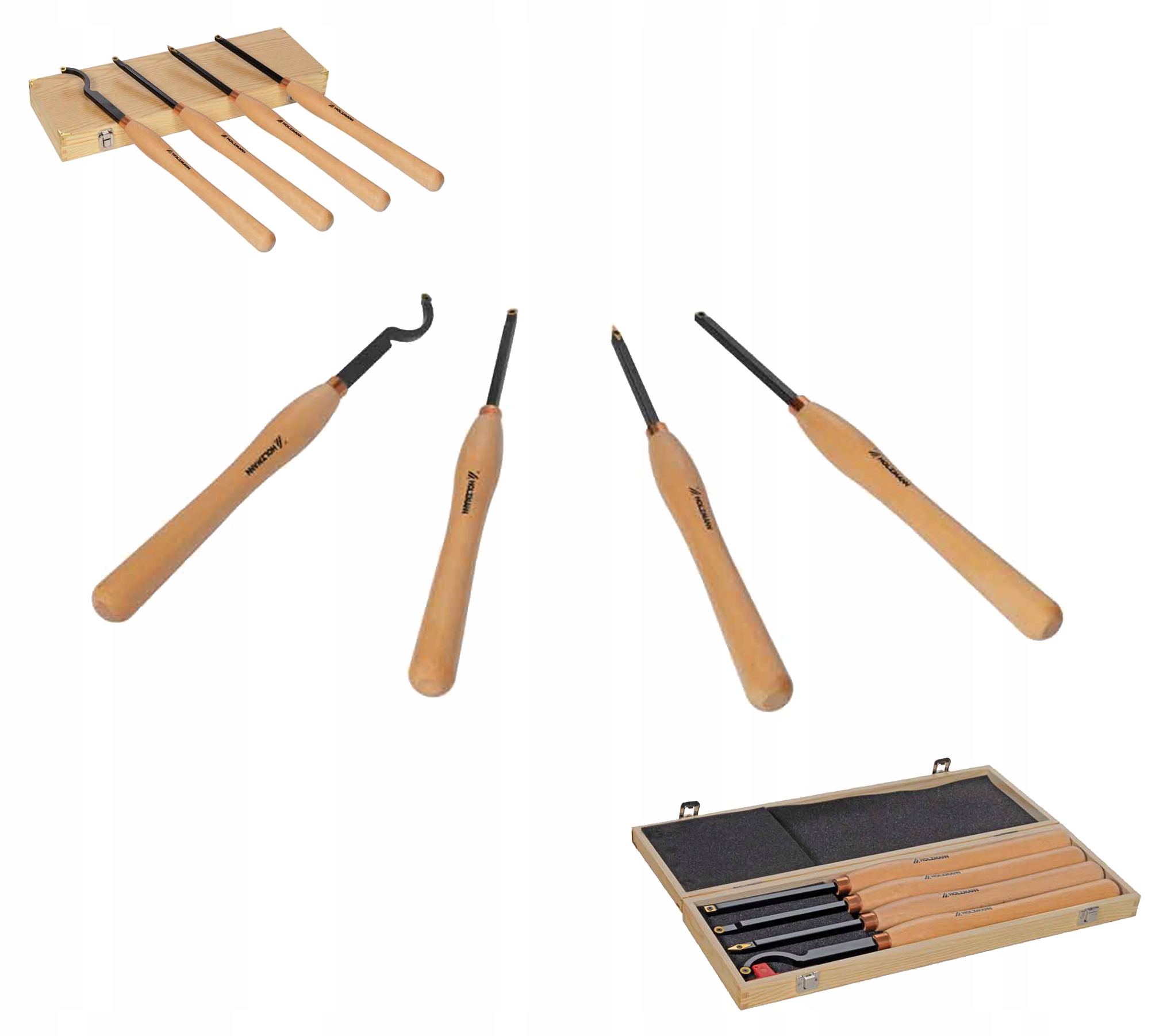 Sada soustružnických dlát pro dřevo, vyměnitelný karbidový řezbářský hrot