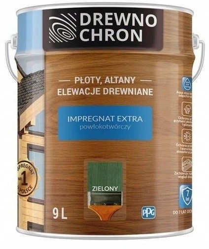 Drewnochron Impregnat Extra Zielony 9L