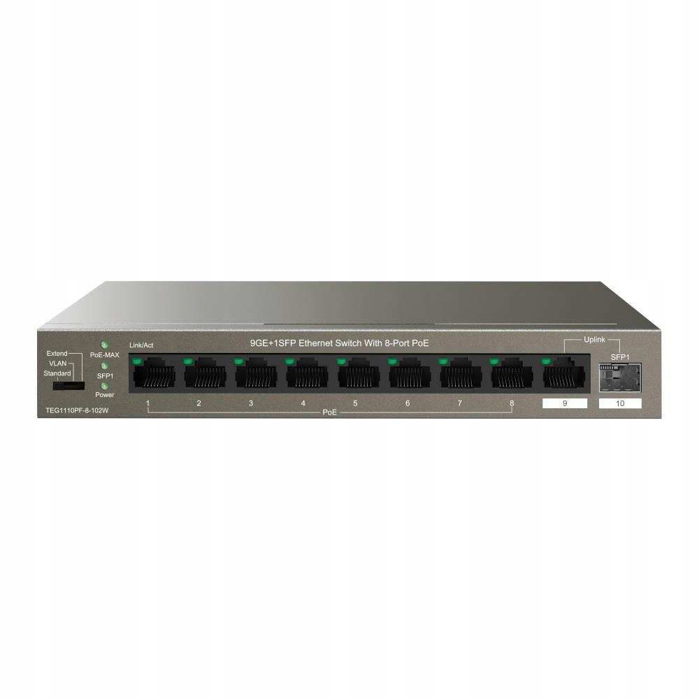 Nespravovateľný Switch Tenda TEG1110PF-8-120W