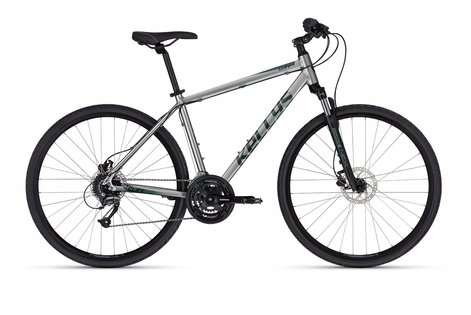 Rower cross Kellys Cliff 90 rama M 480mm 2025 srebrno zielony